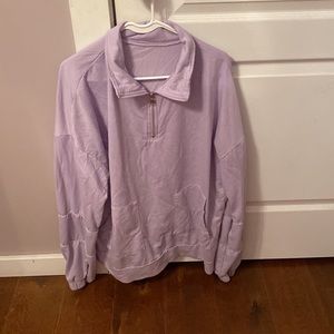 oversized quarter zip pullover